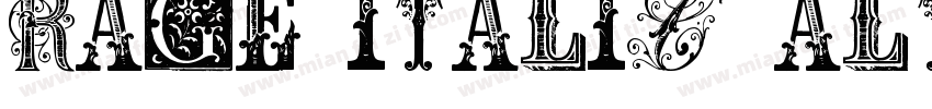 Rage Italic Alternat字体转换